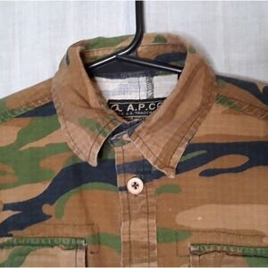 A.P.CO. Boys Tiger Stripe Camo Ripstop Cotton Military Field Shirt Jacket Size M